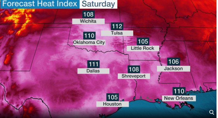 1053 forecast heat index saturday